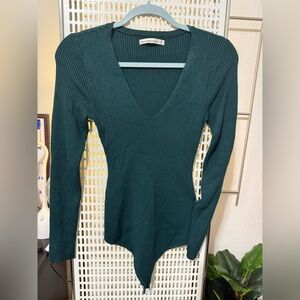 Abercrombie & Fitch Teal Ribbed Bodysuit